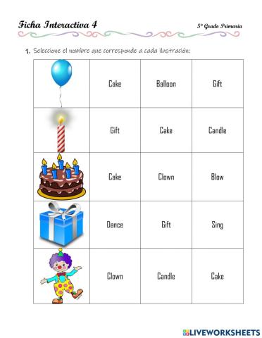 Review - Bday party, numbers, present progressive verbs, question words - 2.10.5°