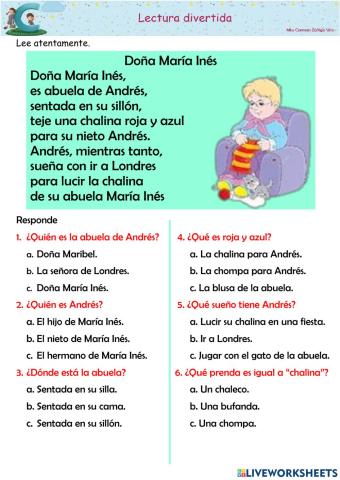 Lectura Doña María Inés