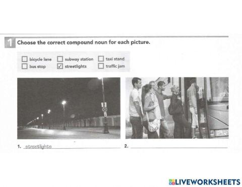 Compound nouns - City services