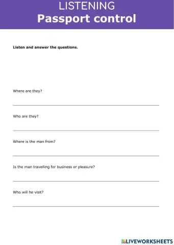 At the airport - Passport Control