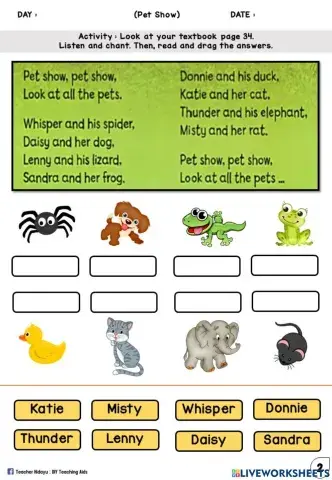 Pet Show (Drag and Drop)