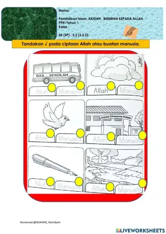 Beriman Kepada Allah Tahun 1 PPKI