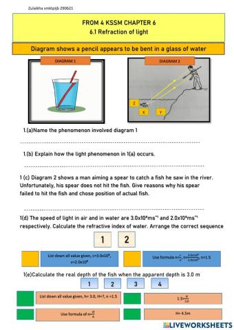 6.1 refraction of light