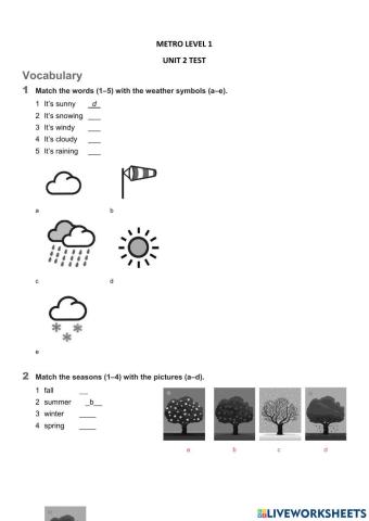 Metro Level  - Test unit 2