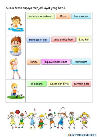 Susun Frasa Menjadi Ayat
