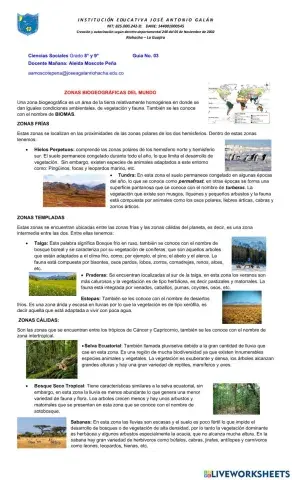 Zonas biogeográficas de la Tierra