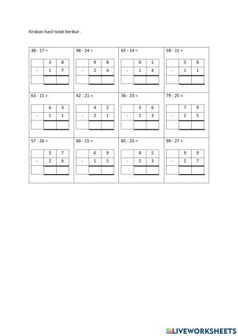Operasi tolak lingkungan 100