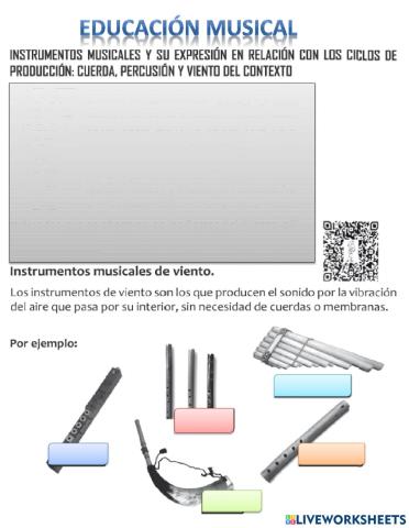 Instrumentos musicales y su expresión en relación con los ciclos de producción
