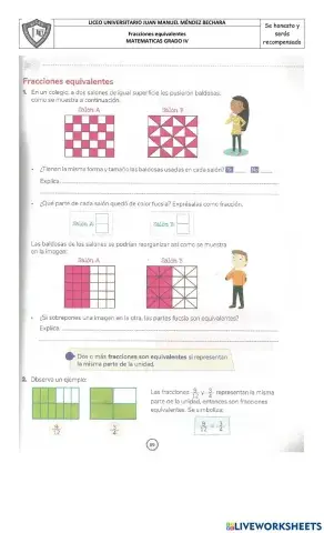 Fracciones equivalente