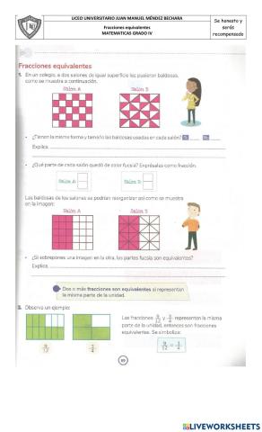Fracciones equivalente