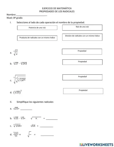 Propiedades de los radicales