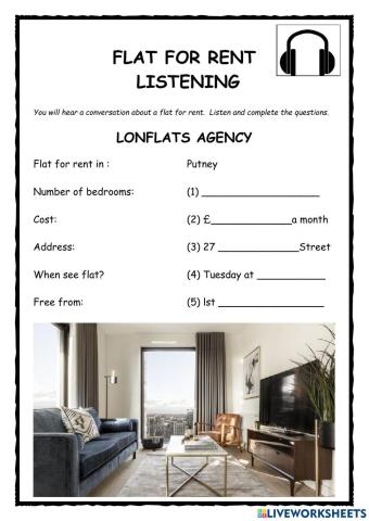 Flat for Rent KET Listening