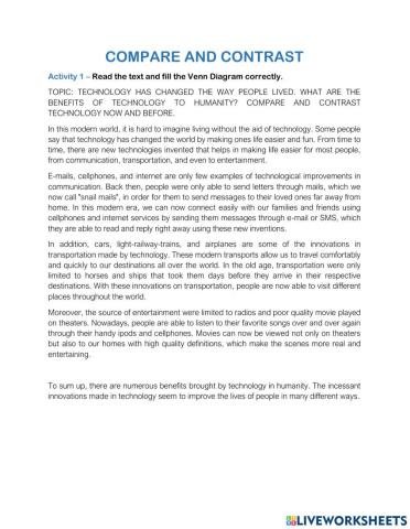 Compare and Contrast