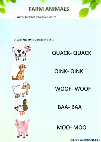 Farm Animals and Sounds