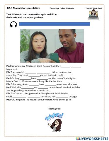 B2.3 Listening Past Modals