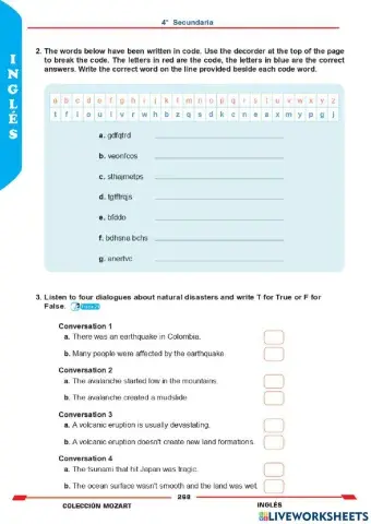 Unidad 4 - inglés 4°