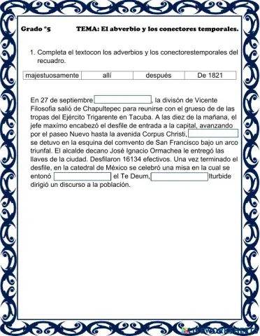 Adverbio y conectores temporales