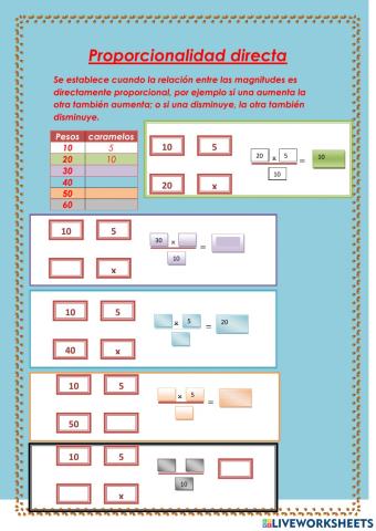 Proporcionalidad directa- Adaptado