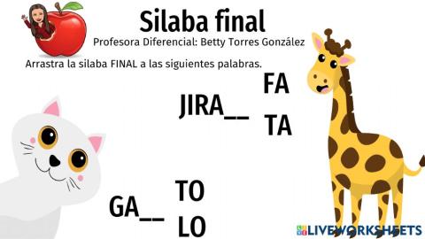Silaba final