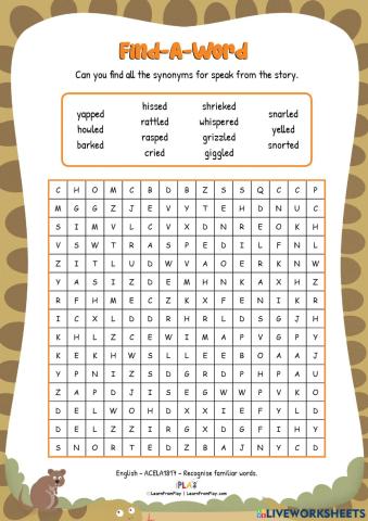 Not Cute - Find-A-Word