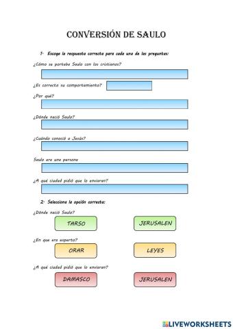 Conversión de Saulo