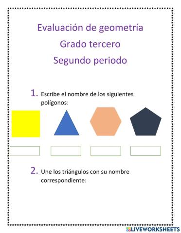 EVALUACIÓN DE GEOMETRÍA...