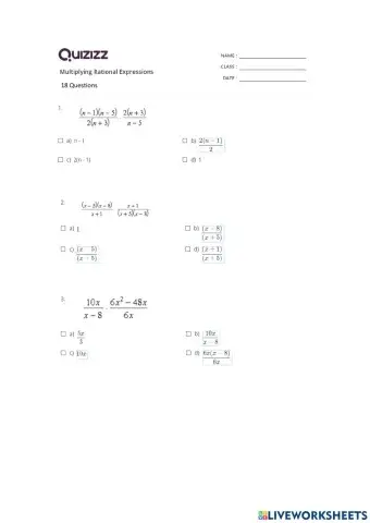 Final Math Quiz