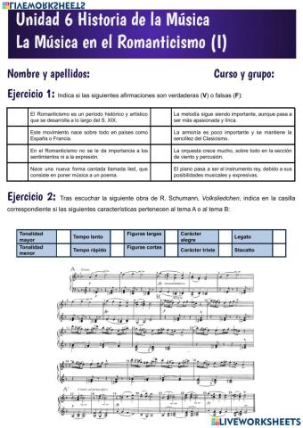 El Romanticismo en la música