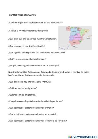 España y sus habitantes