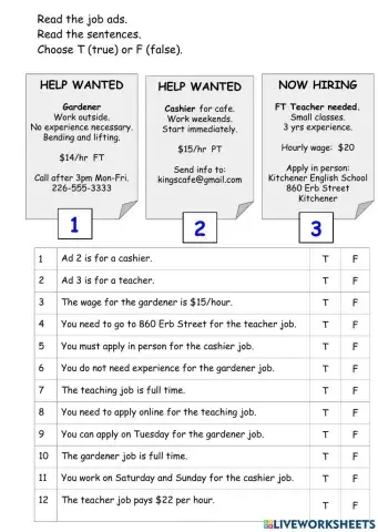 Reading Job Ads 3