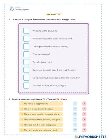 Listening test