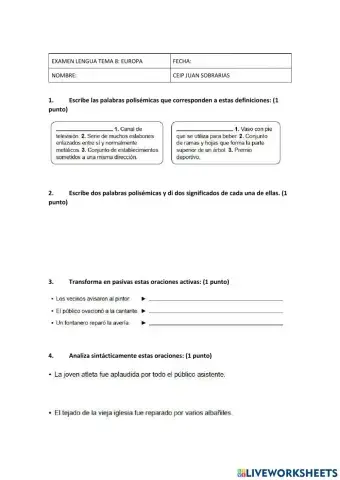Examen Lengua Tema 8