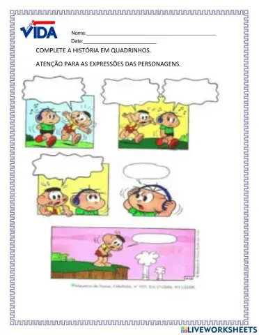 Completar história em quadrinhos