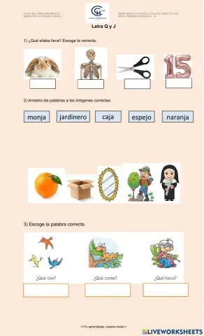 Letra Q y J