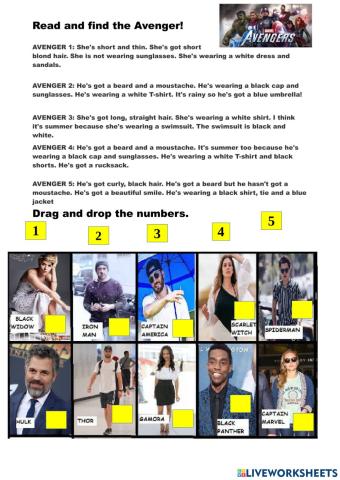 Avengers - Describing people