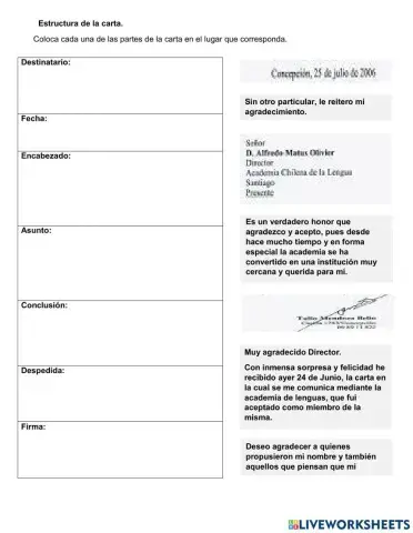 Estructura Carta formal