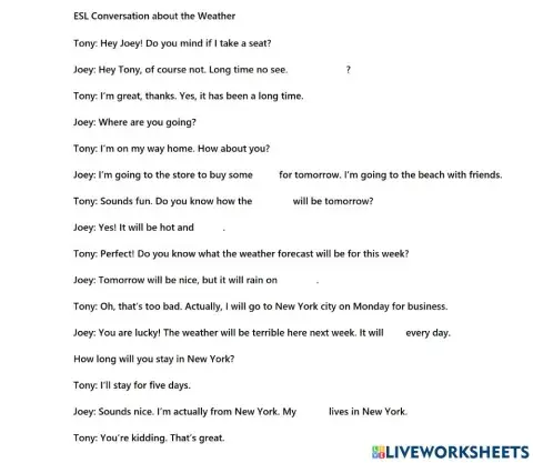 Weather conversation