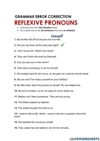 Reflexive pronouns