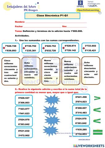 Mayor, menor o igual