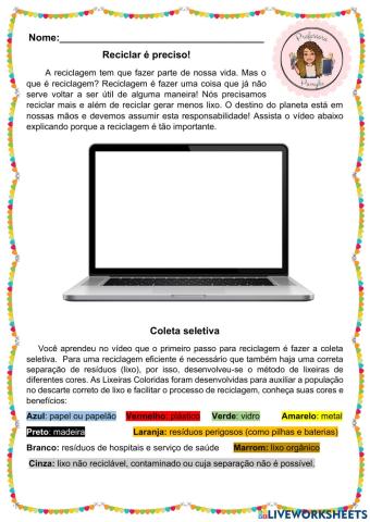 Reciclar é preciso!