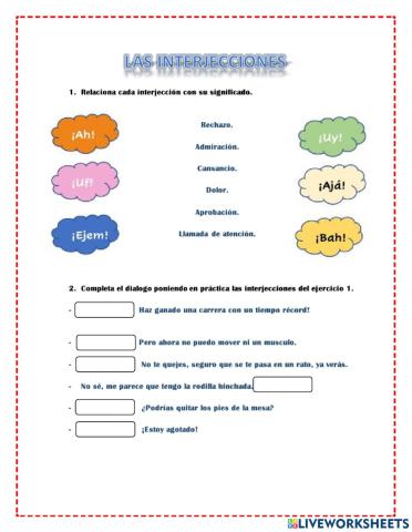 Las Interjecciones