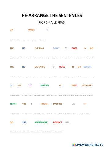 Routine – Present Simple.