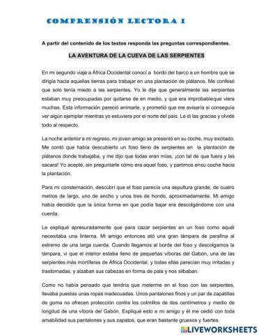 Habilidad lectora: comprensión lectora