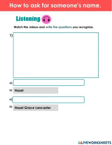 Cómo preguntar el nombre a alguien.