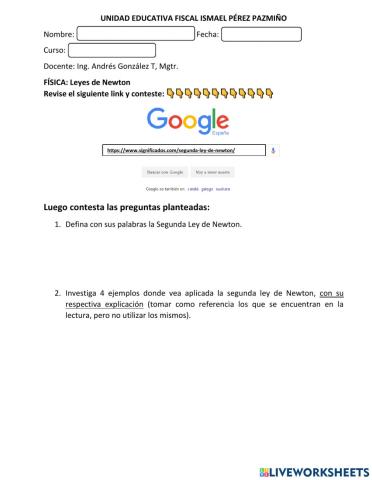 Segunda ley de Newton