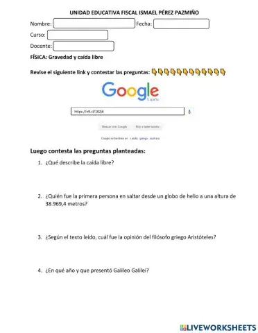 Gravedad y caída libre