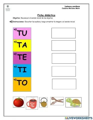 Ficha Didáctica TA-TE-TI-TO-TU