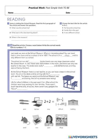 Past Simple: Verb TO BE