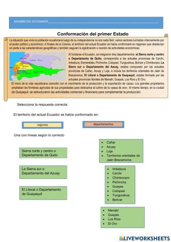 Conformación del primer Estado