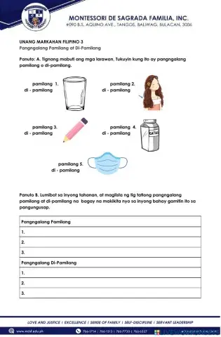 Pangngalang Pamilang at Di-Pamilang